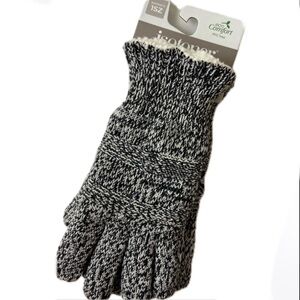 Isotoner every pair cares, smart dry Eco comfort fleece lined knit gloves
